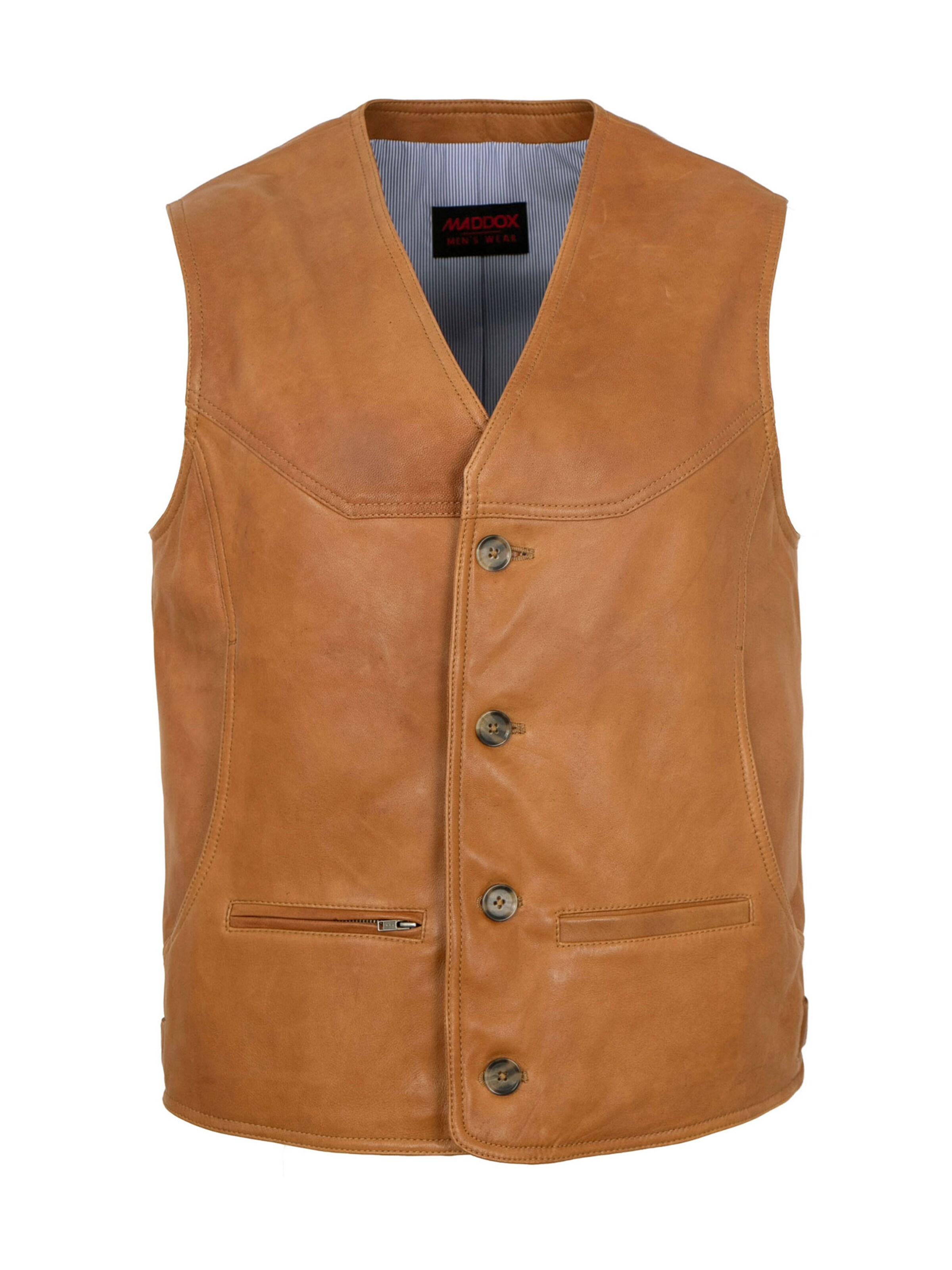 MADDOX Vest '1082' in Brown: front