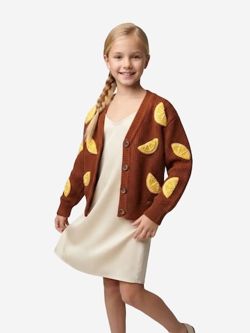 Cardigan Hilal Akinci Kids en marron