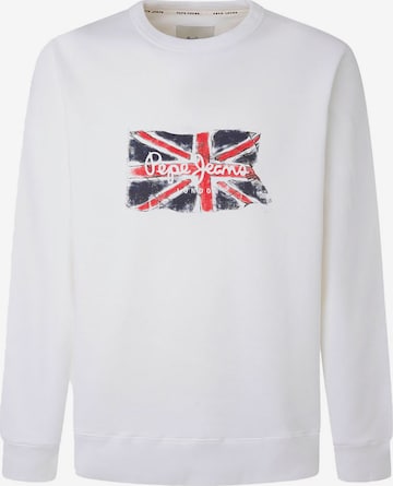 Sweat-shirt 'RUWAN' Pepe Jeans en blanc : devant