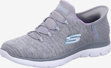 Scarpa stringata 'Sneaker Damen 149937 GYMT Leder-Mix in grau' di SKECHERS in grigio: frontale