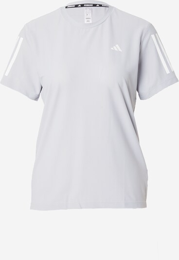 ADIDAS PERFORMANCE Λειτουργικό μπλουζάκι 'Own The Run' σε ανοικτό γκρι / λευκό, Άποψη προϊόντος
