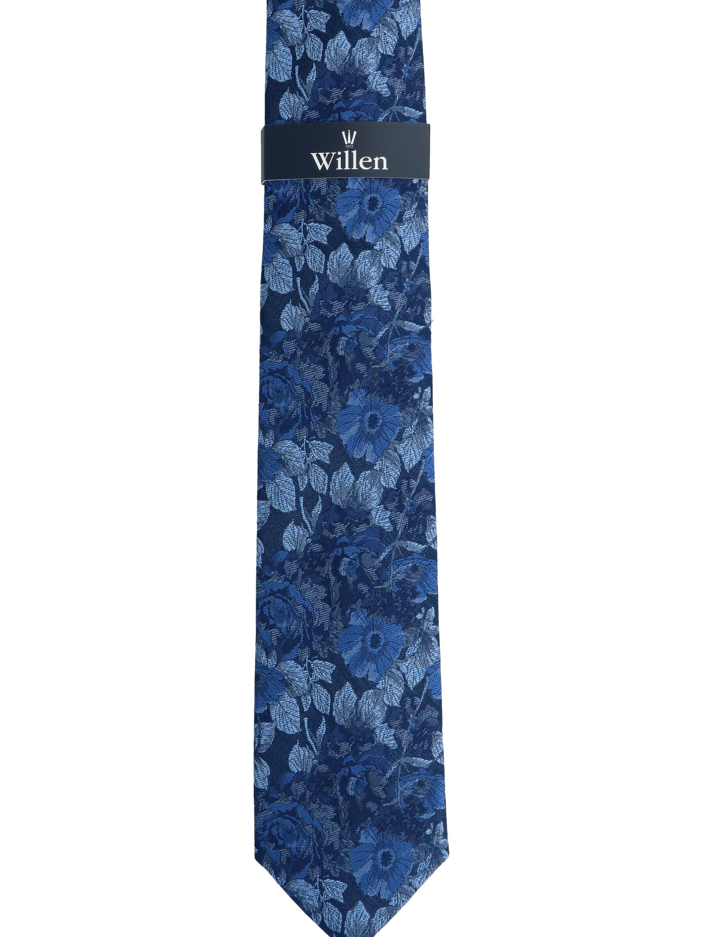 WILLEN Krawatte 'Millefleur Marine'‌‌‌‌‌‌ in Blau: Vorderseite
