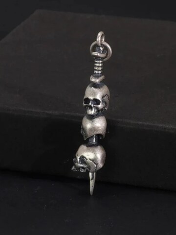 Eternal Halsband '3 Schädel' i silver