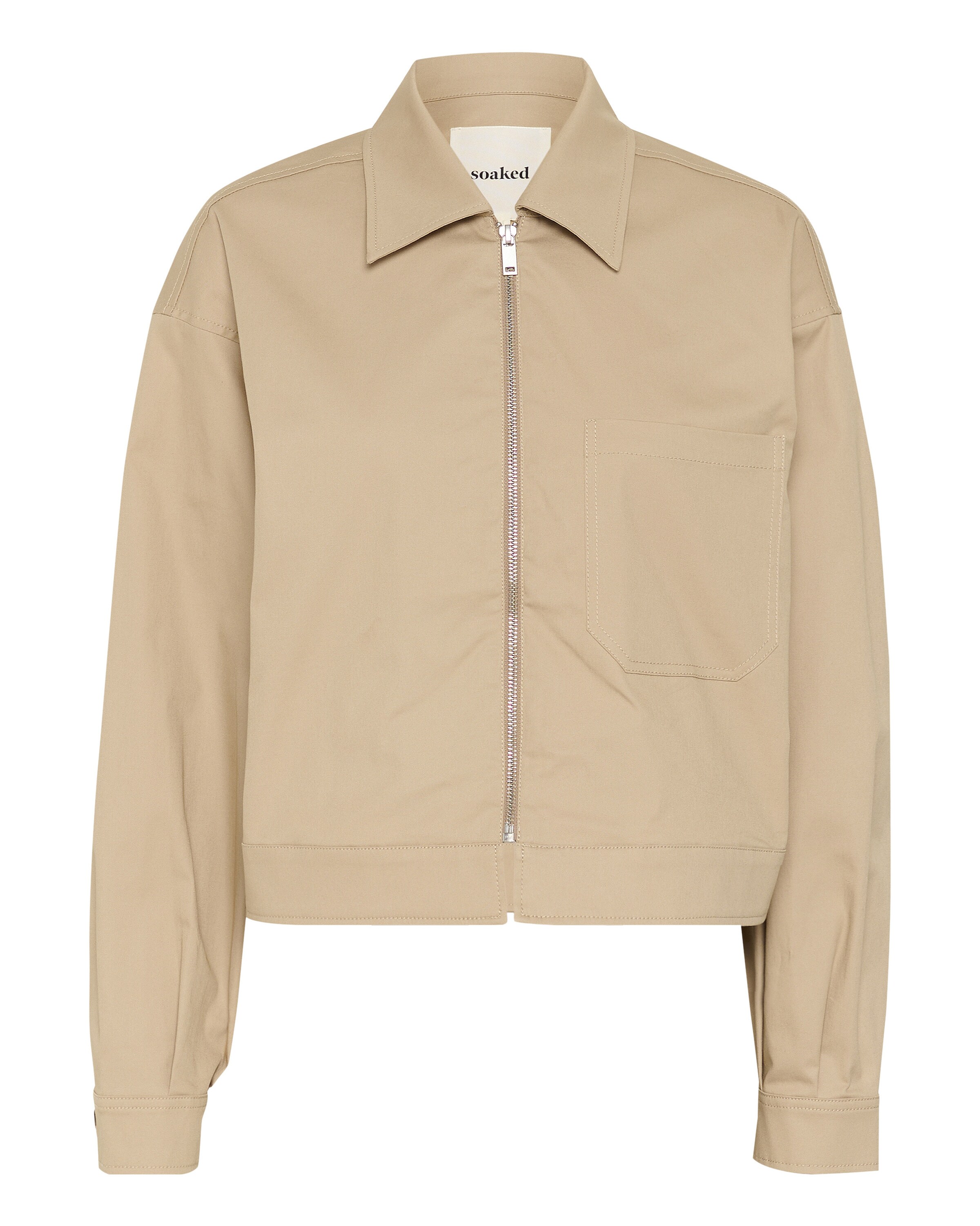 SOAKED IN LUXURY Veste mi-saison 'Malo' en beige foncé, Vue avec produit