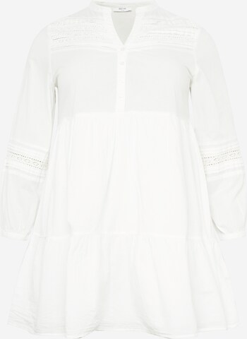 ABOUT YOU Curvy Shirt dress 'Carmen' in White: front