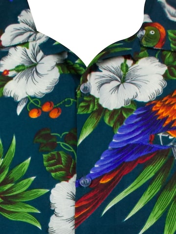 King Kameha Shirt 'Cherryparrot' in Green
