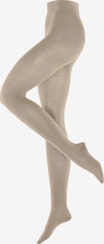 BURLINGTON Tights 'Rib Couture' in Brown: front