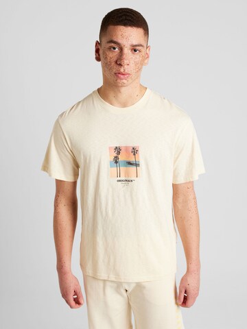 JACK & JONES T-Shirt 'ARUBA' in Beige: predná strana