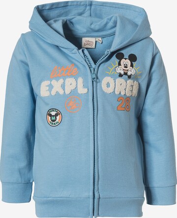 Disney Mickey Mouse & friends Zip-Up Hoodie 'Mickey Mouse' in Blue: front