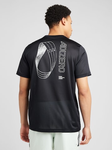 ADIDAS PERFORMANCE - Camisa funcionais 'ADIZERO' em preto: frente