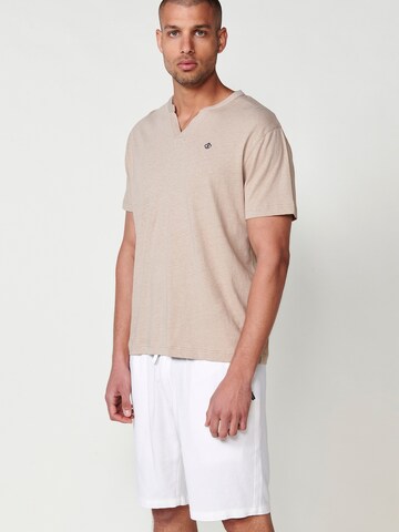 T-Shirt KOROSHI en beige : devant