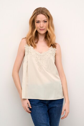 Cream Top 'Anna' in Beige: front