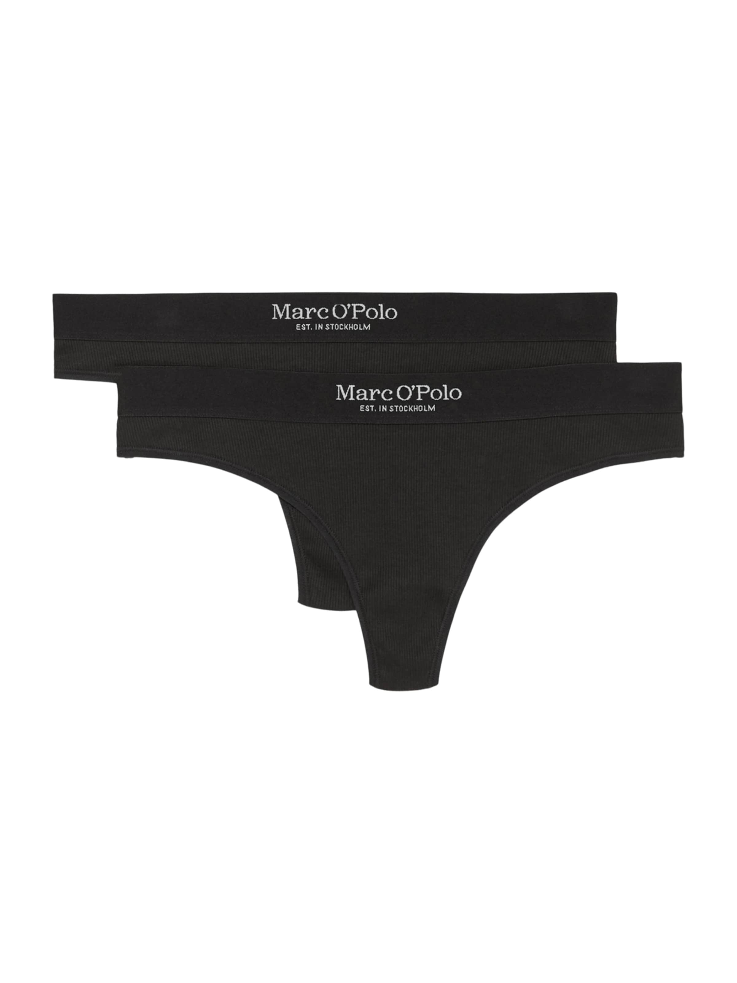 String 'Iconic Rib' Marc O'Polo en noir : devant
