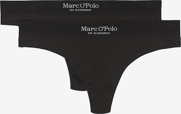 Marc O'Polo - Tanga 'Iconic Rib' en negro: frente
