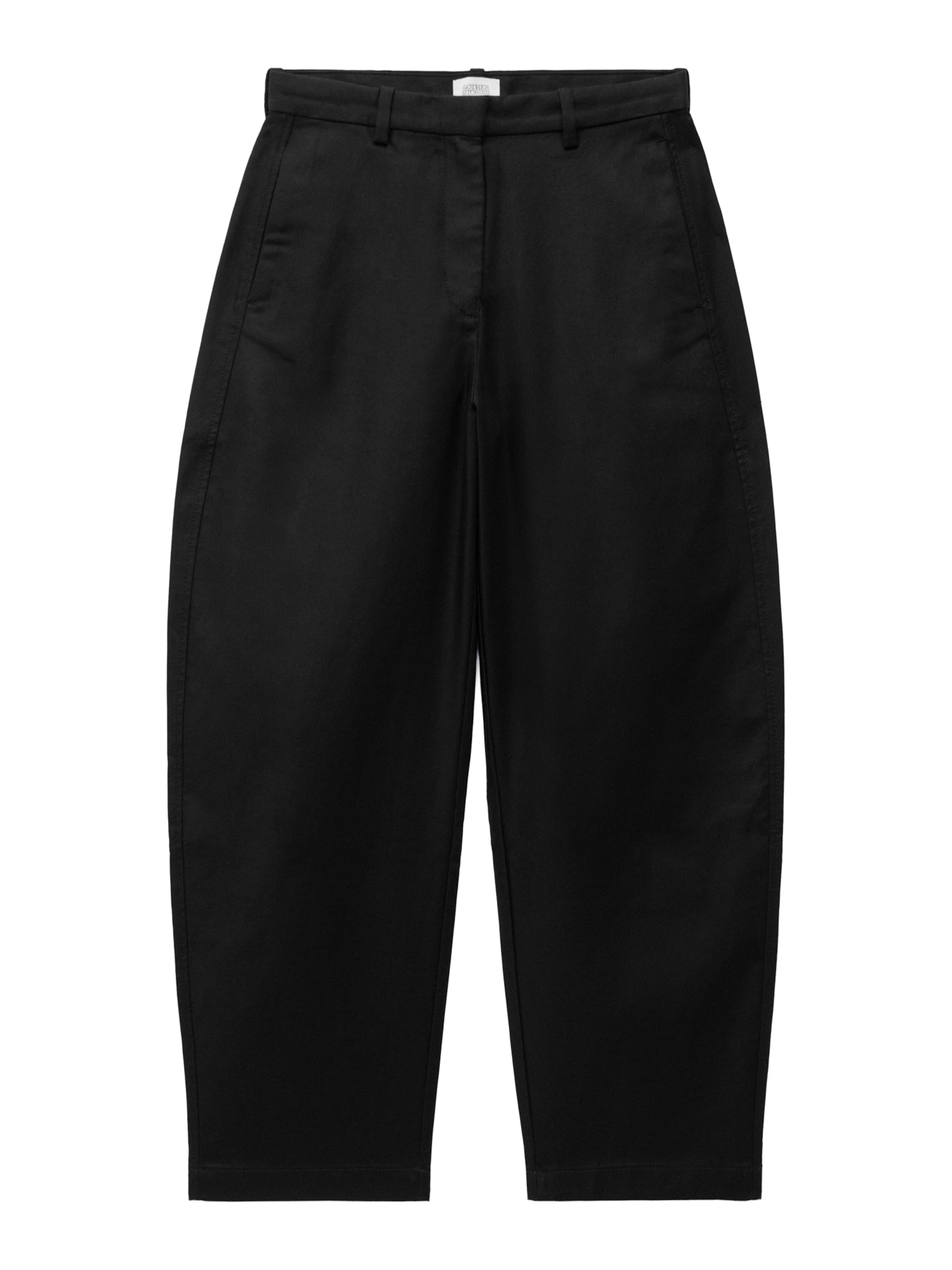& Other Stories Barrel Trousers in Black: front