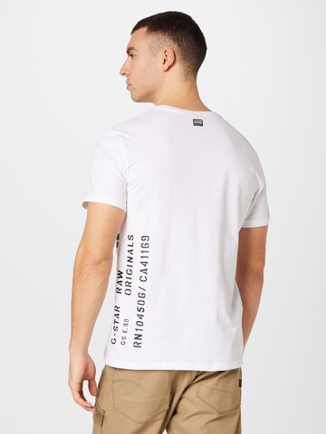 G-STAR T-Shirt 'Stencil' in Weiß