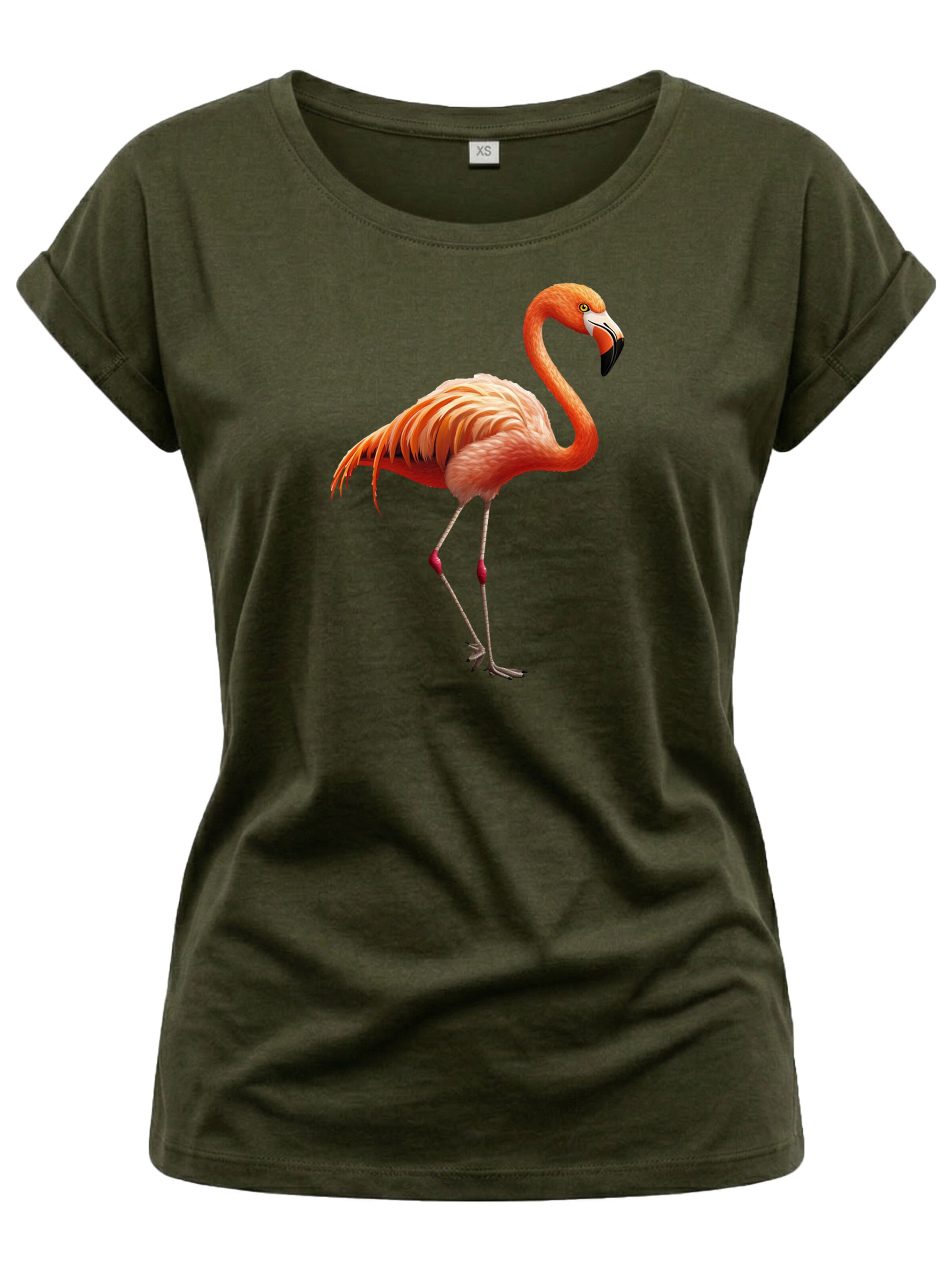 MAKAYA Shirt 'Flamingo' in Green