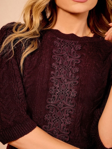 love & roses Pullover in Rot