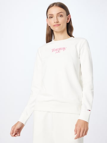 Tommy Jeans Sweatshirt in White: front