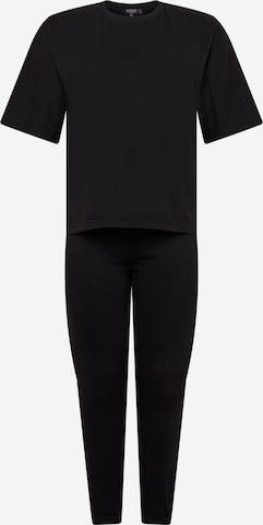 Missguided Plus Sweatsuit in Black: front