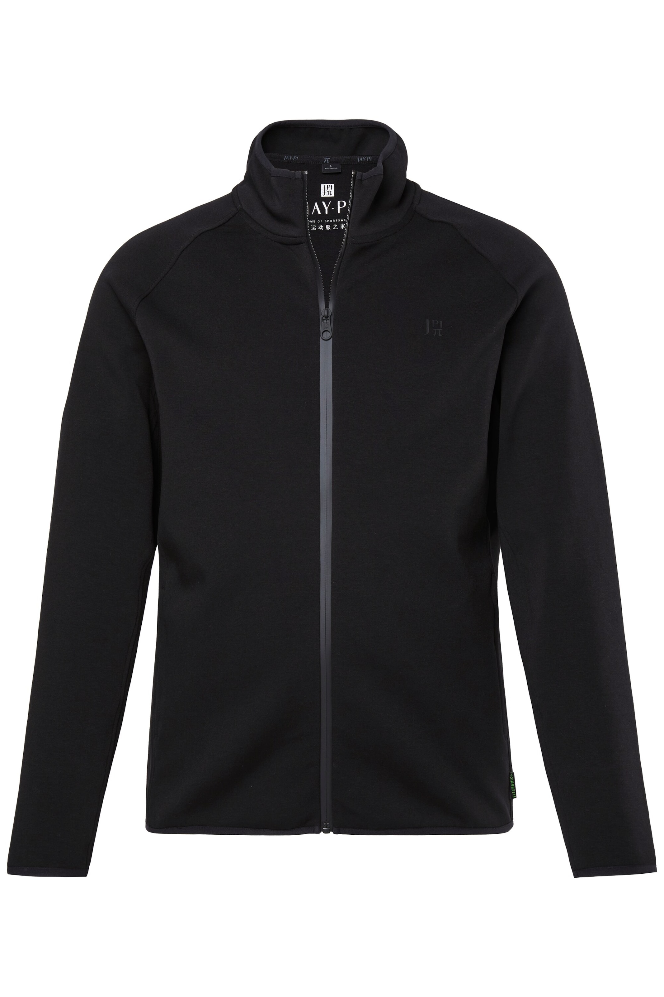 JAY-PI Sweatjacke in Schwarz: Vorderseite