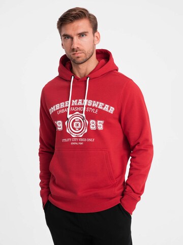 Ombre Sweatshirt 'OM-SSPS-0143' in Rood: voorkant