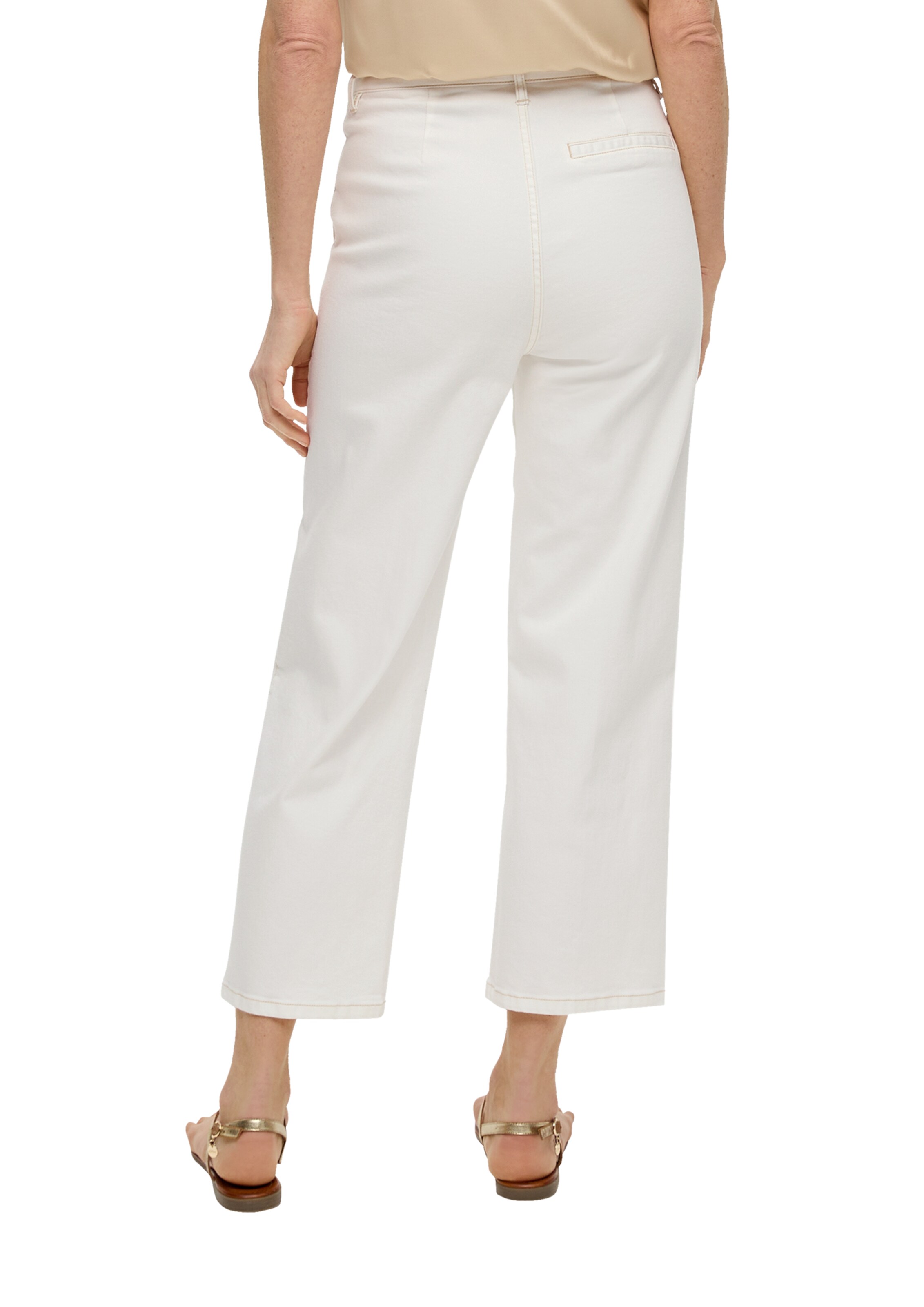 s.Oliver BLACK LABEL Zvonové kalhoty Džíny 'Suri' – béžová