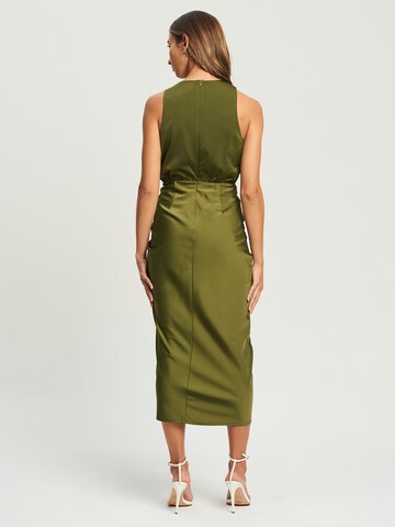 Rochie de cocktail 'WISTERIA' de la Chancery pe verde: spate