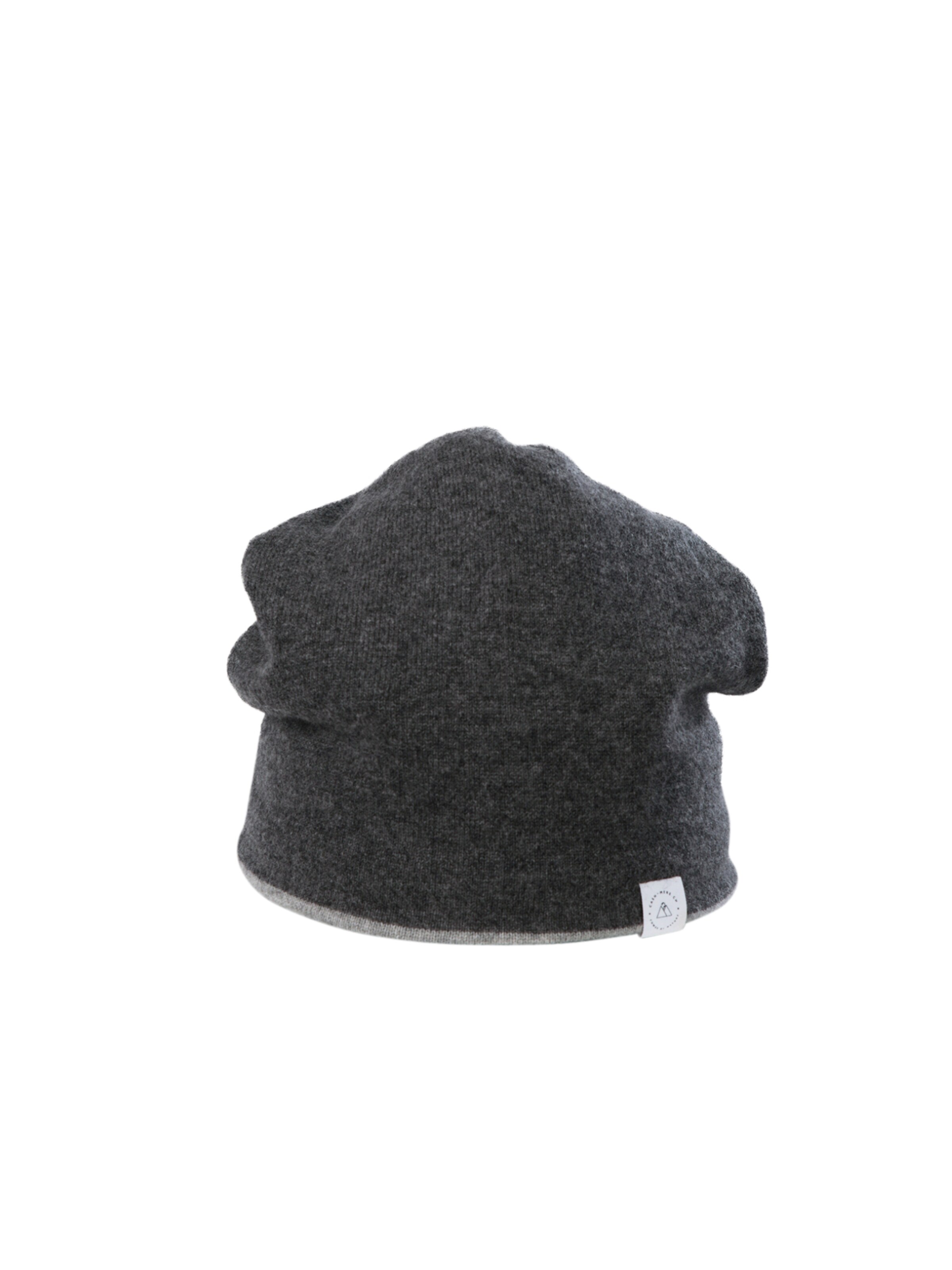 CASH-MERE.CH Beanie in Grey: front