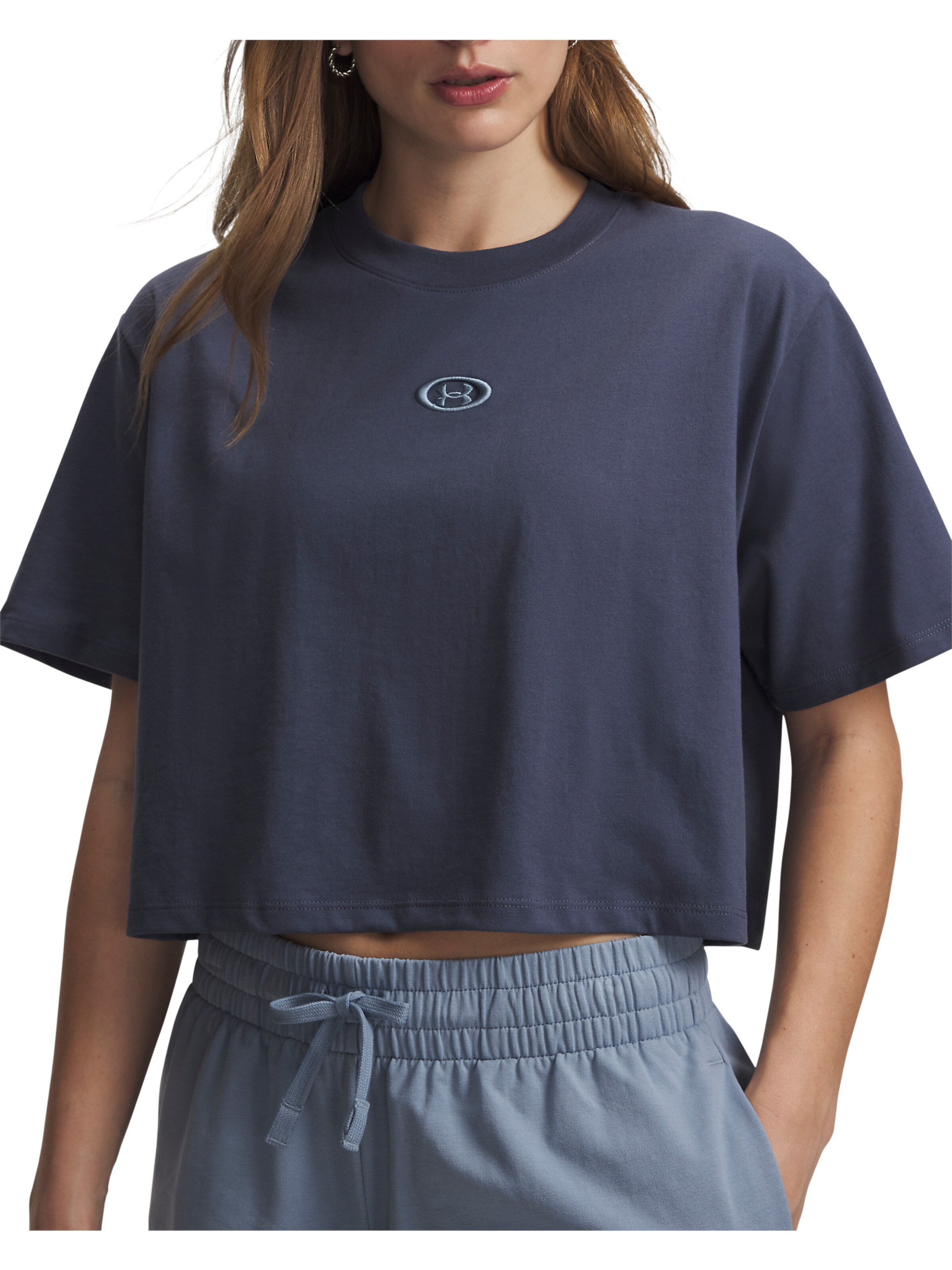 UNDER ARMOUR Functioneel shirt 'Center' in Grijs