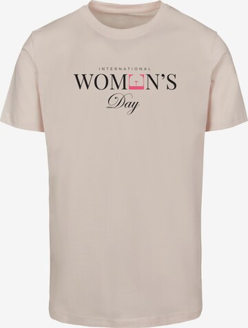 Merchcode T-Shirt 'WD - International Women's Day' in Pink: predná strana