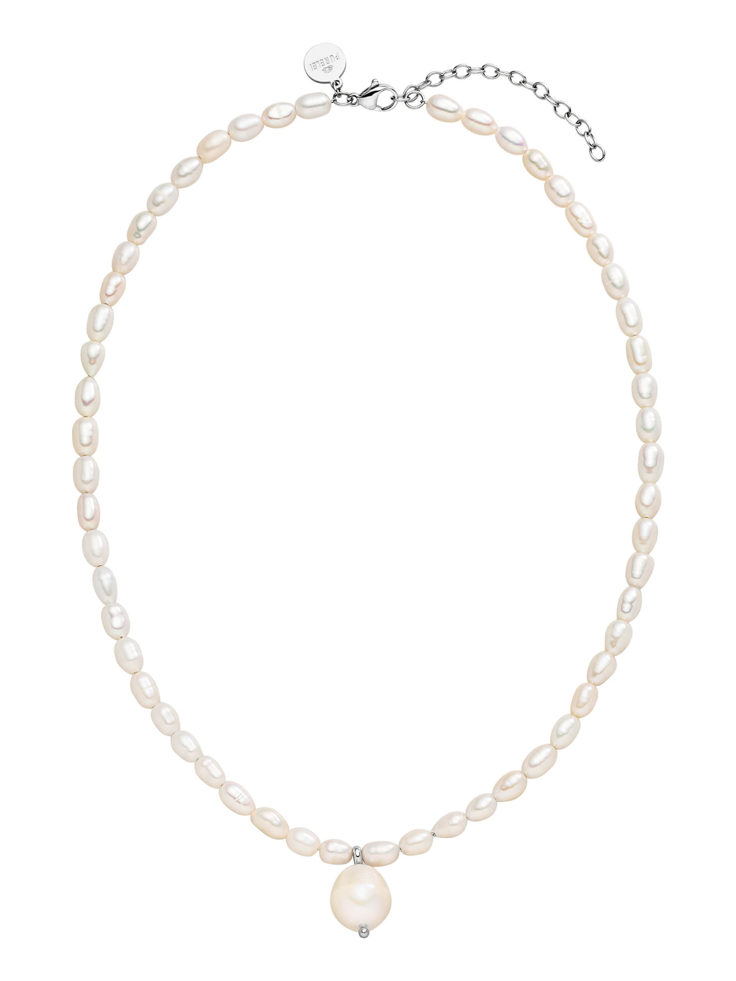 PURELEI - Cadena 'Pearlfection' en blanco: frente