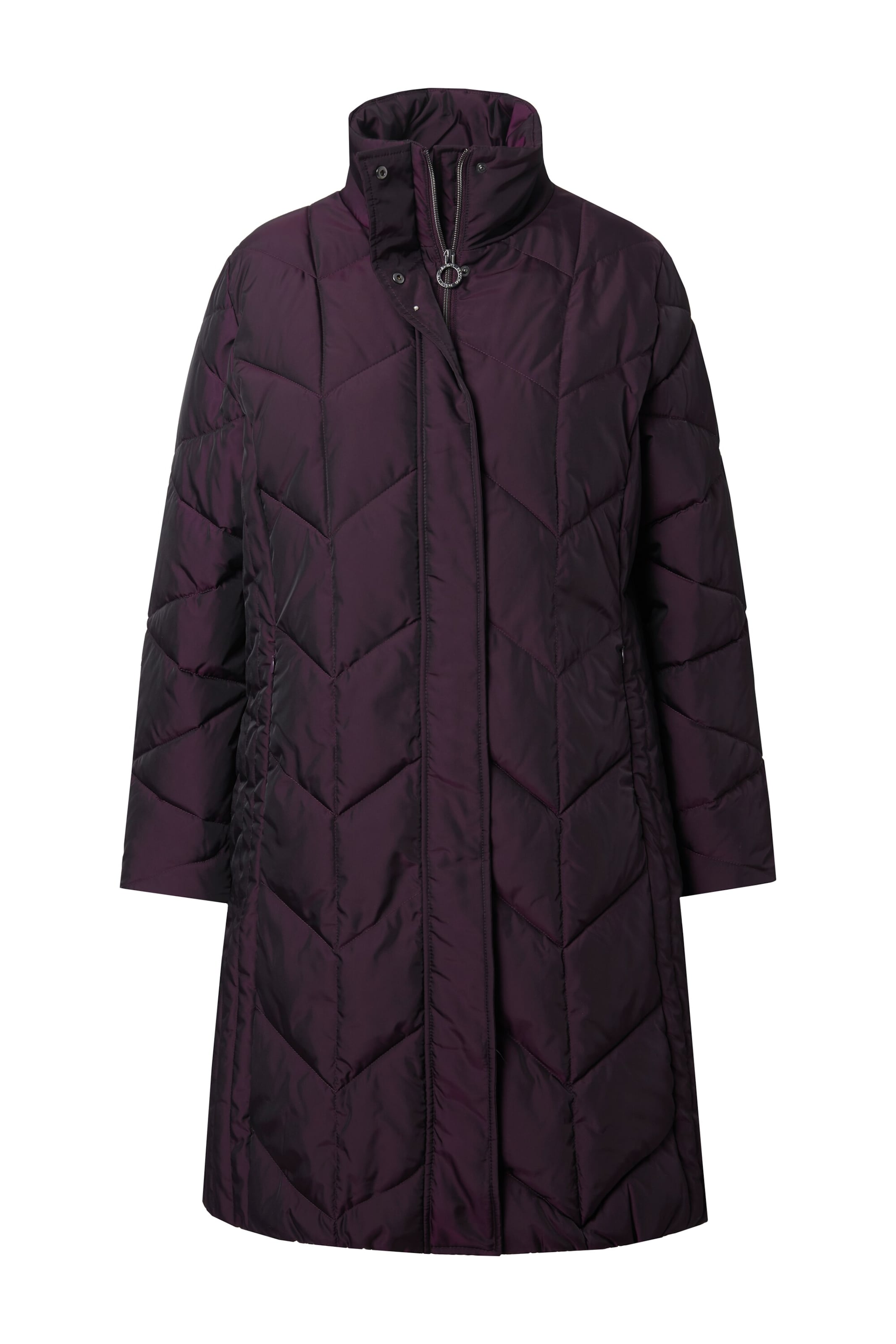 Ulla Popken Winter Jacket in Purple: front