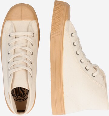 US Rubber High-Top Sneakers in White