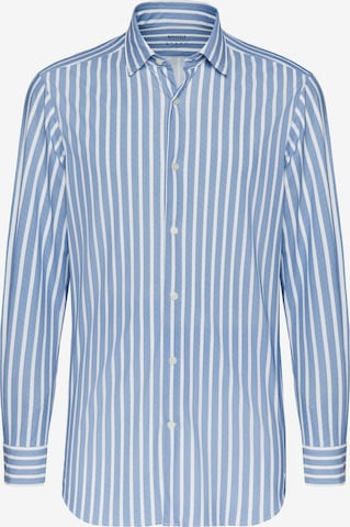 Coupe regular Chemise Boggi Milano en bleu : devant