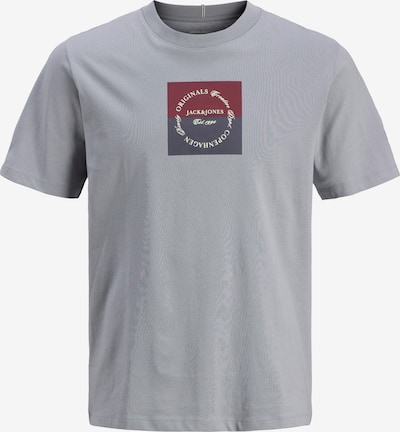 Marškinėliai 'JORCATSKILLS' iš JACK & JONES, spalva – mėlyna dūmų spalva / pilka / vyno raudona spalva, Prekių apžvalga