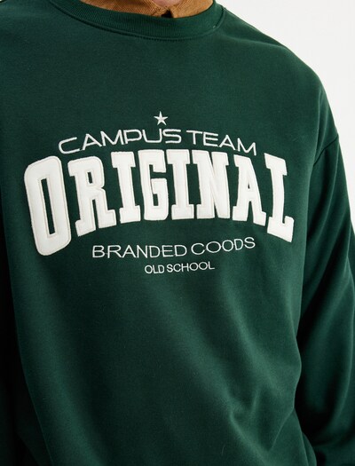 Koton Sweatshirt in Dark green / White, Item view