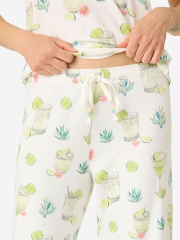 PJ Salvage Pyjamahose 'Limes & Sunshine' in Weiß