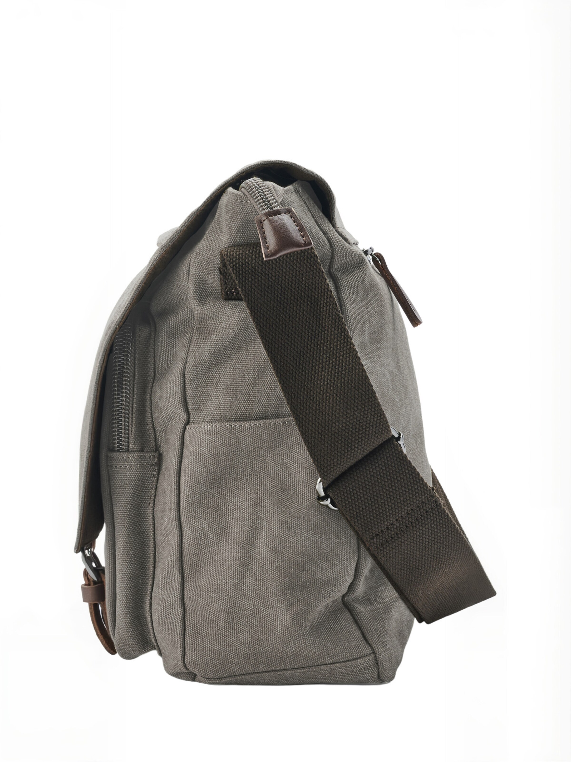 Borsa a tracolla ' Wanderer ' di Trendhim in grigio: lato