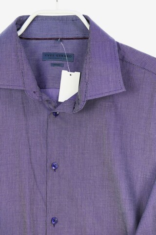 YVES GERARD Button Up Shirt in XXL in Purple