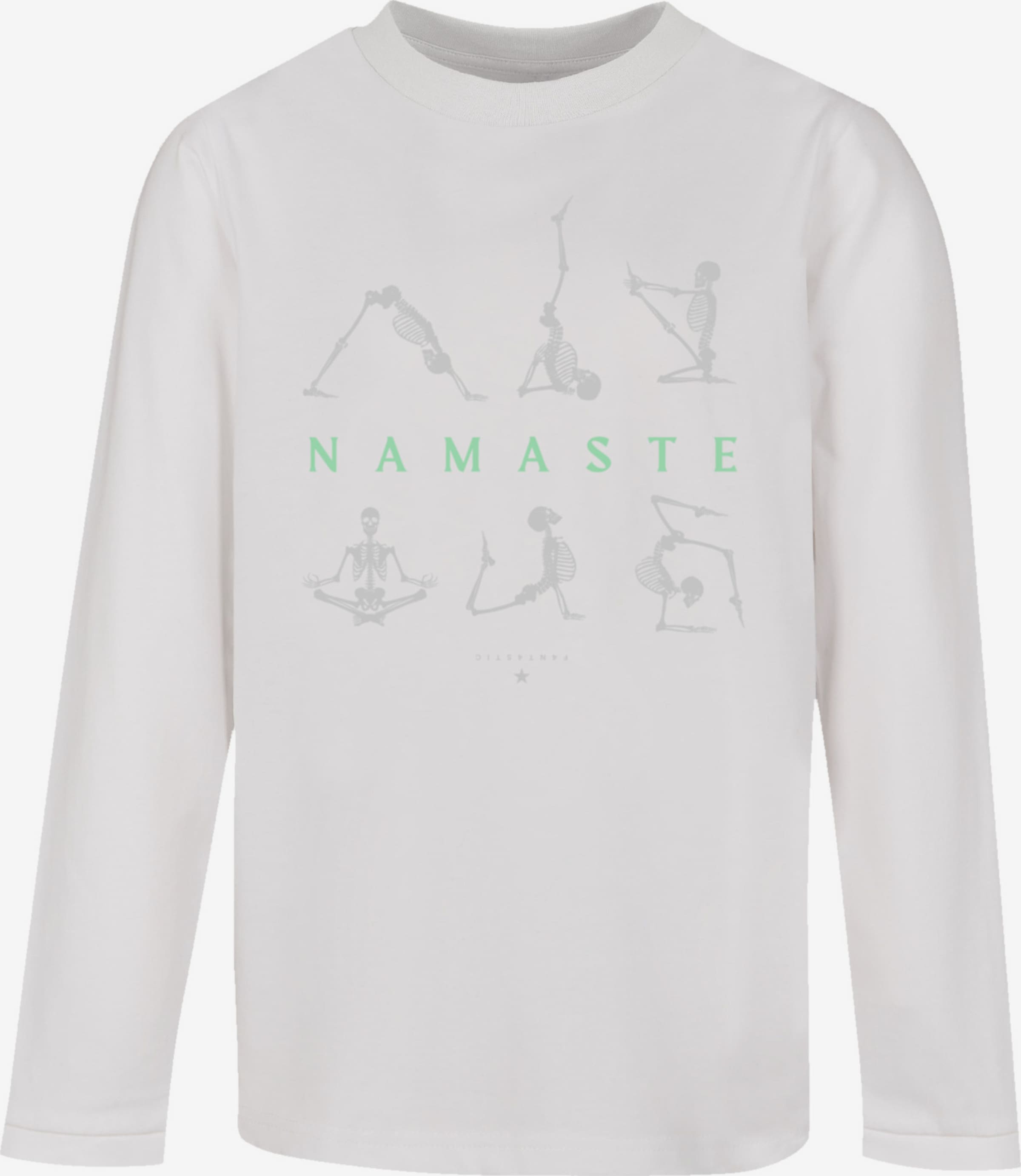F4NT4STIC Shirt \'Namaste Yoga Skelett Halloween\' in Weiß | ABOUT YOU