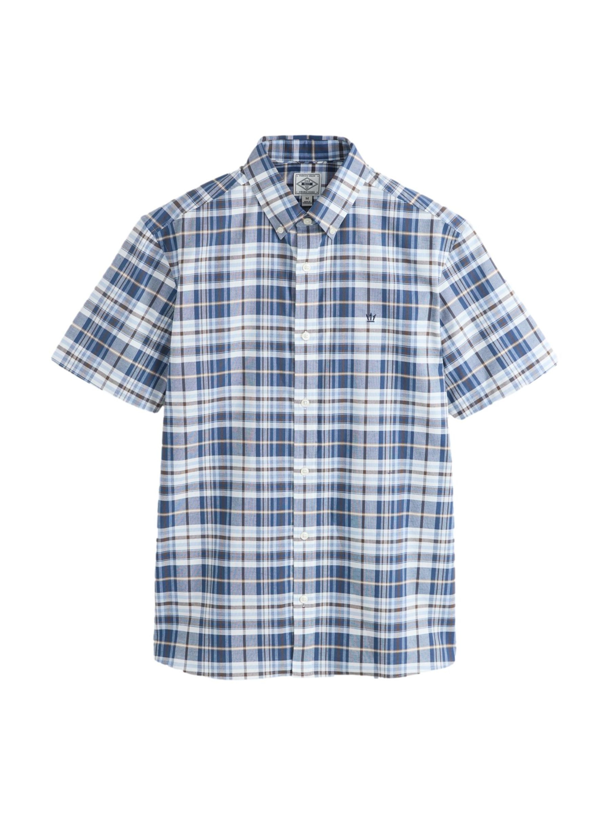 Next Regular fit Button Up Shirt in Blue: front