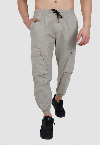 Regular Pantalon cargo Tom Barron en gris : devant