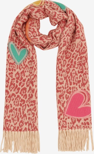 SAMAYA Schal 'Wurka' in One Size in nude / aqua / fuchsia / rot, Produktansicht