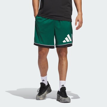 ADIDAS PERFORMANCE Loose fit Sports trousers in Green: front