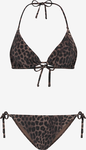 The Sunshine Brand Trojuholníky Bikiny 'Liz' - Hnedá: predná strana
