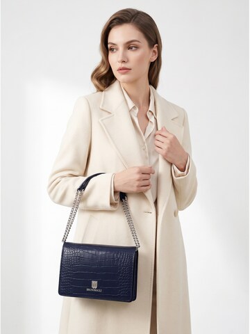 Borsa a spalla 'Borsa a Spalla Nicole Bruno Magli Ecopelle Texture Coccodrillo' di Bruno Magli in blu