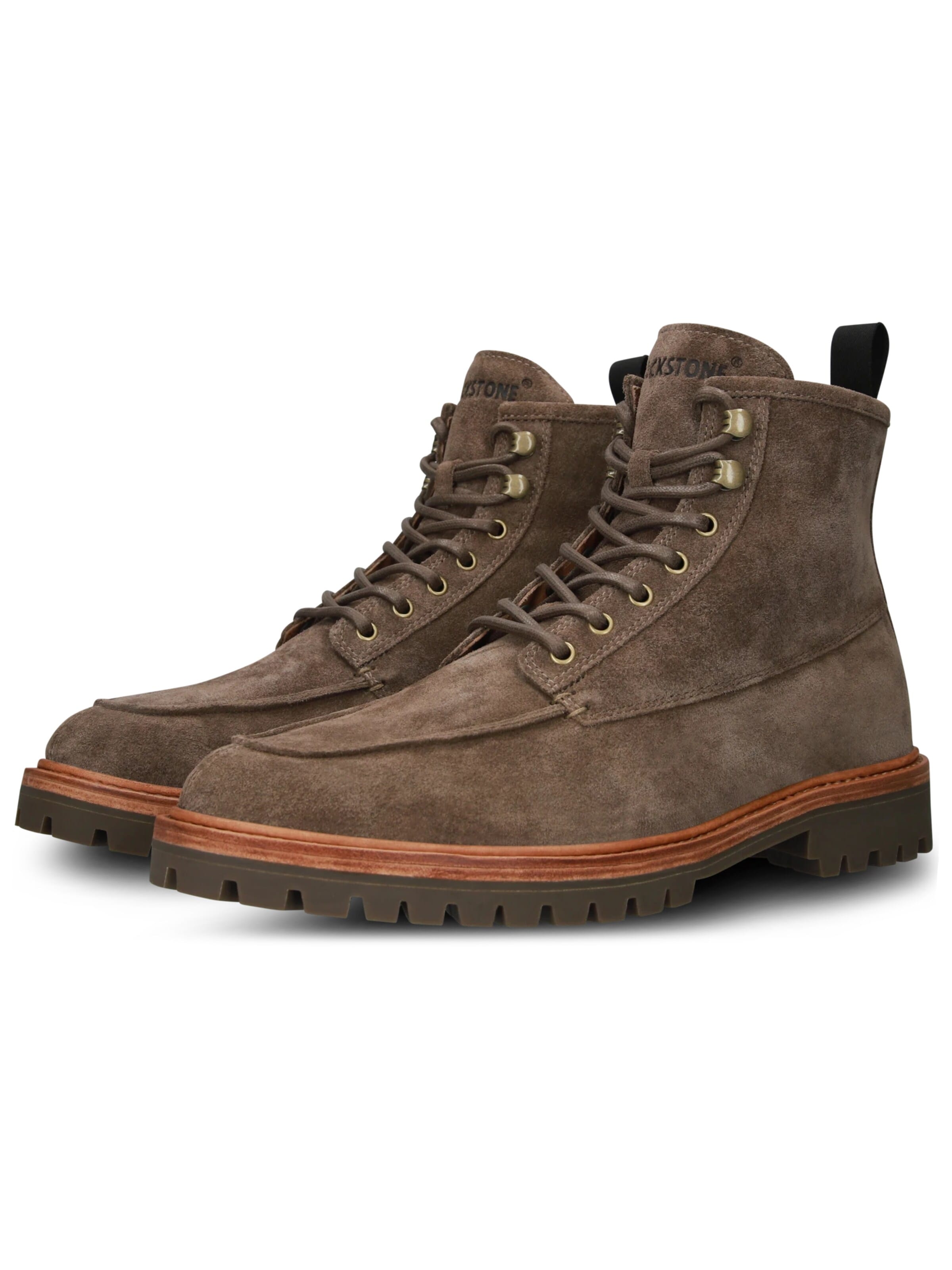 Boots stringati 'GASTOWN BOAZ - ZIPPER' di BLACKSTONE in marrone