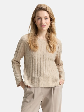 TOM TAILOR Sweater in Beige: front