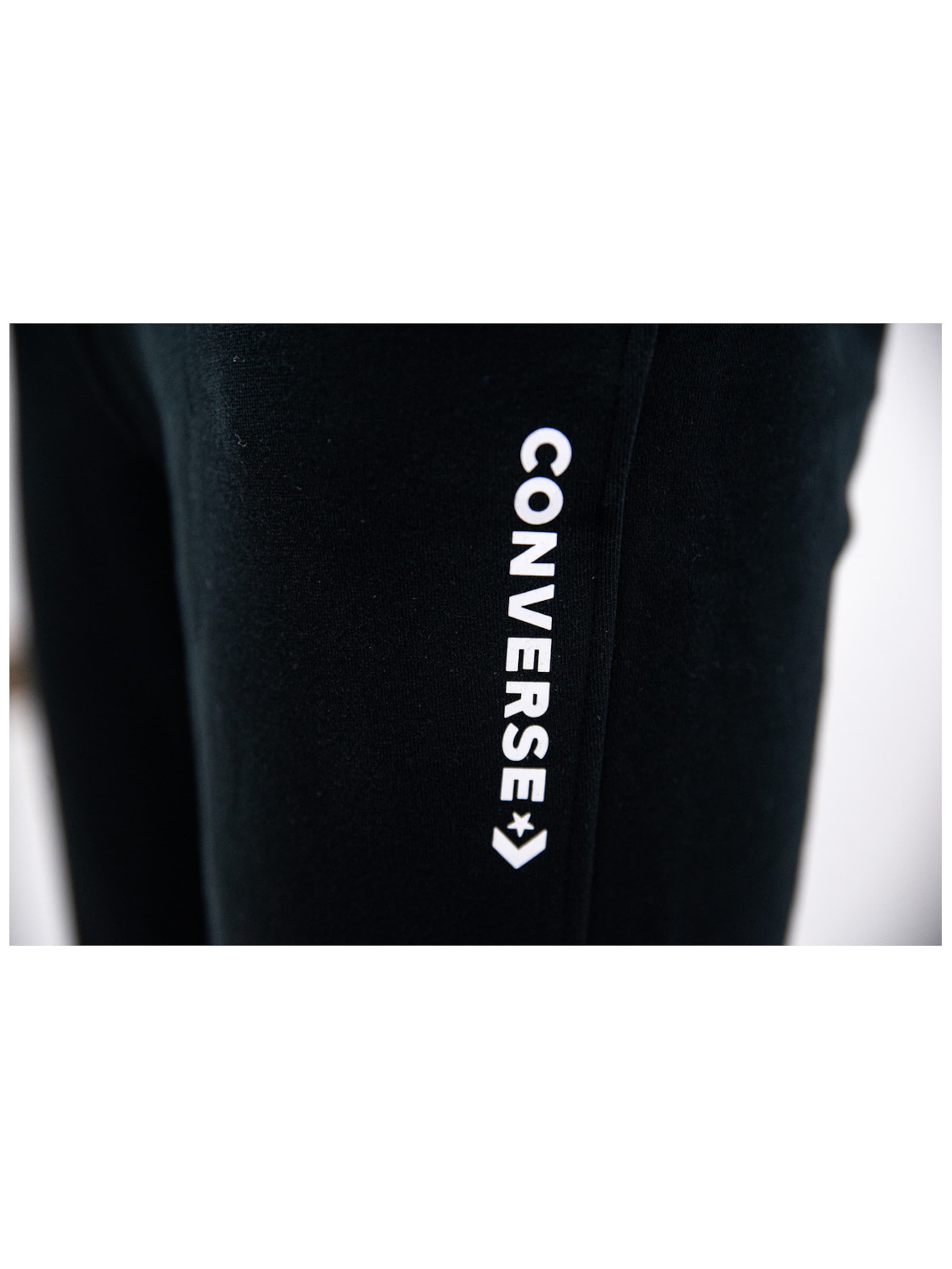 CONVERSE - regular Pantalón deportivo 'Converse Embroided' en negro